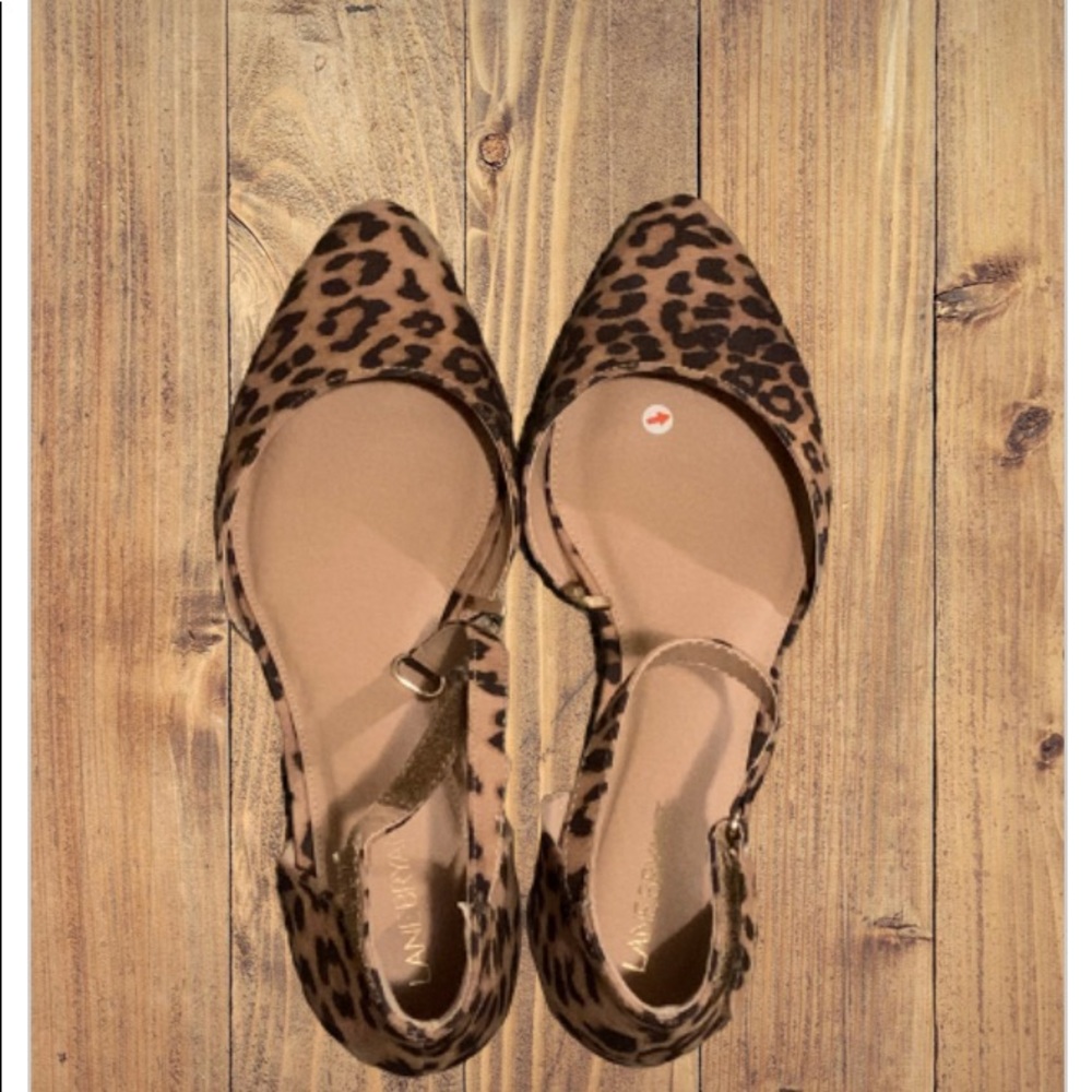 💚Lane Bryant Leopard Print Ankle Strap Shoes Size 10 Wide